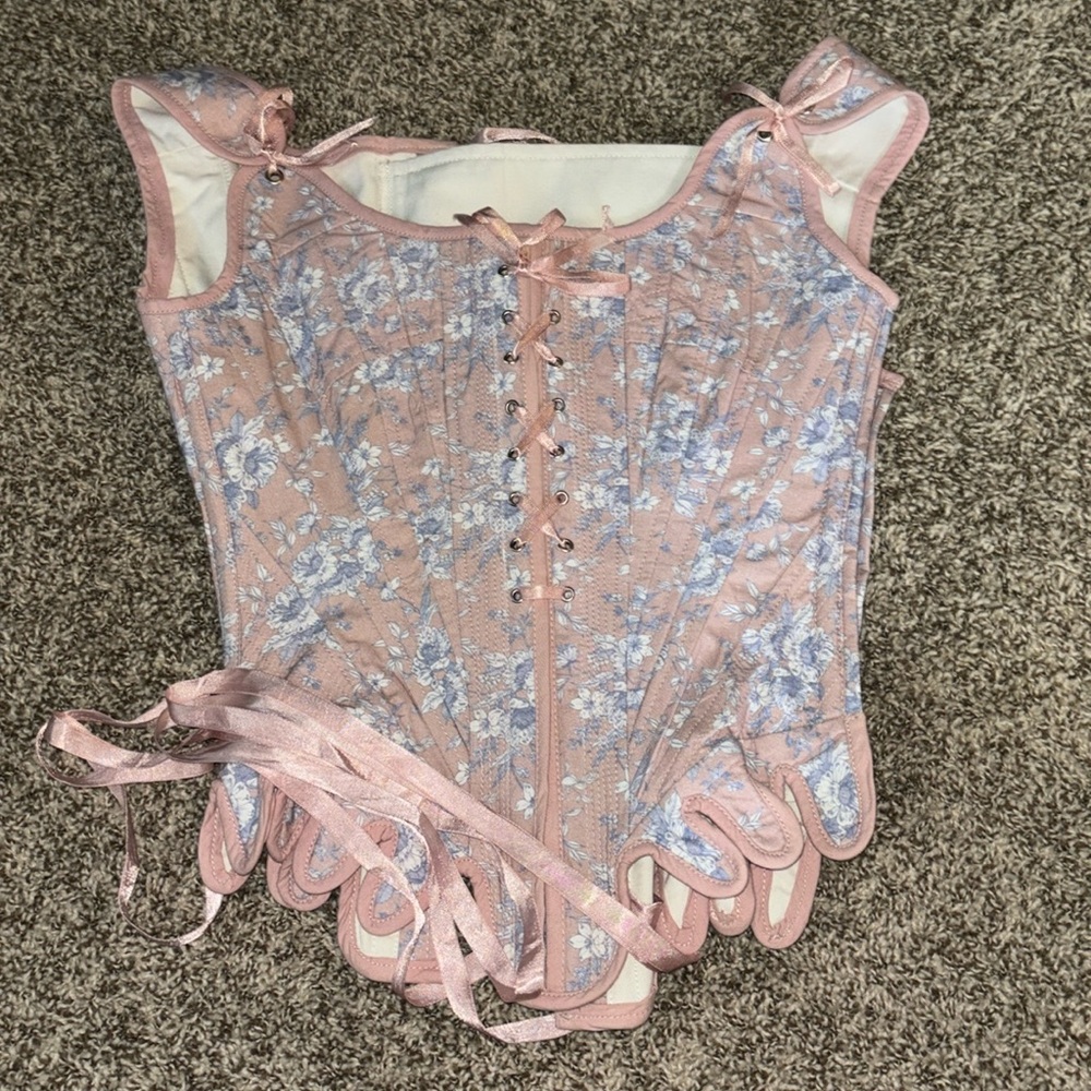 Pink Floral Corset